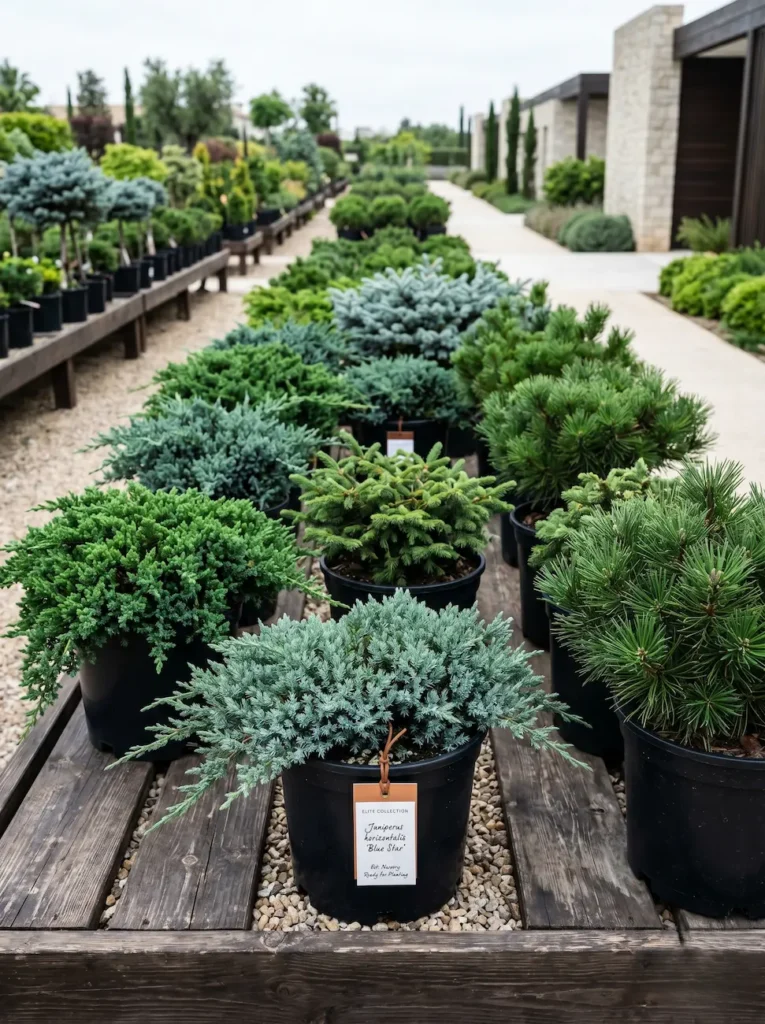 Coníferas En Vivero La Piel Del Jardín Cómo Tapizar Con Coníferas Rastreras