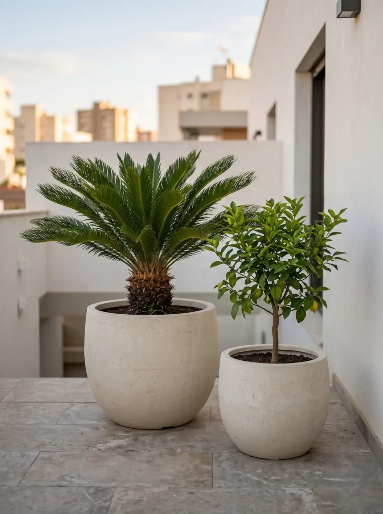 Cyca Revoluta Y Limonero En Maceta Terraza Ventajas De Tener Plantas En La Terraza La Base Para Un Hogar Con Vida