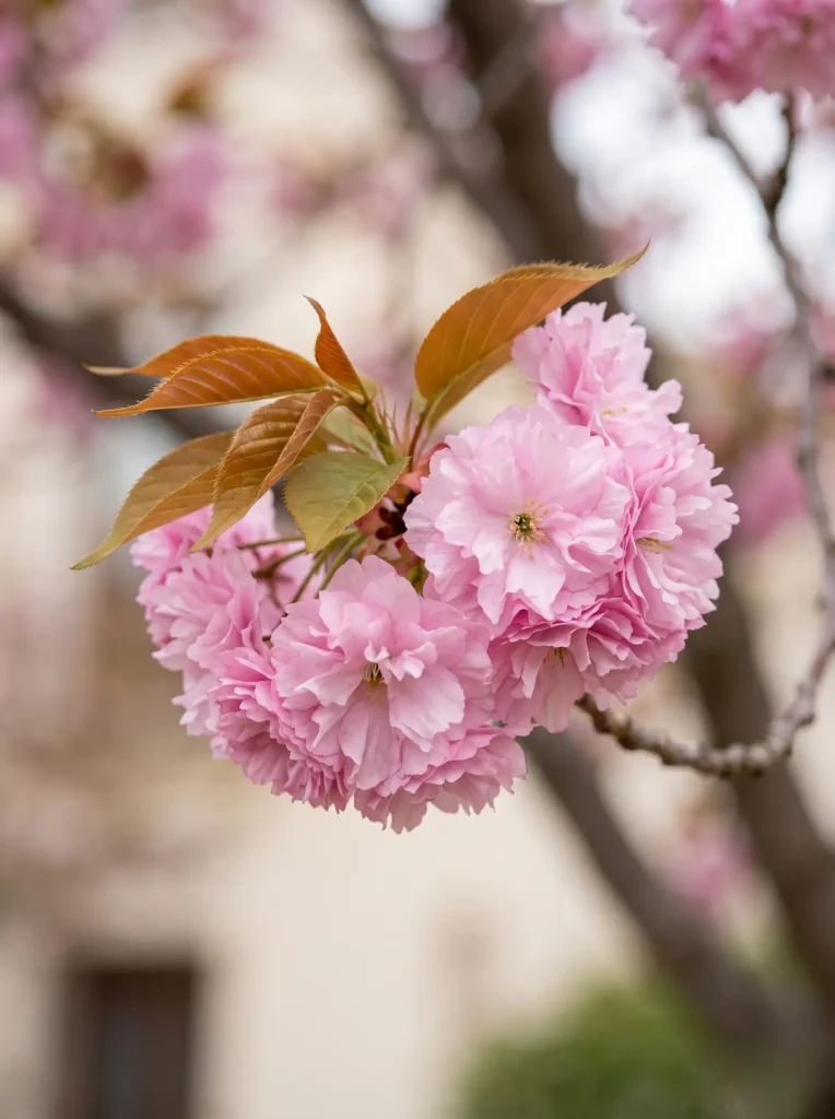 detalle flor de serrulata kanzan | jardinesconestiloes Detalle Flor De Serrulata Kanzan Prunus Serrulata kanzan La Eclosión Primaveral Y El Volumen Escultural'Kanzan', un estándar profesional de vigor botánico.