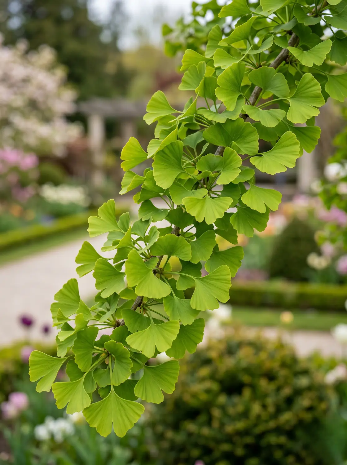 Detalle Hojas Ginkgo Ginkgo Biloba El Legado Ancestral Y La Escenografía Dorada