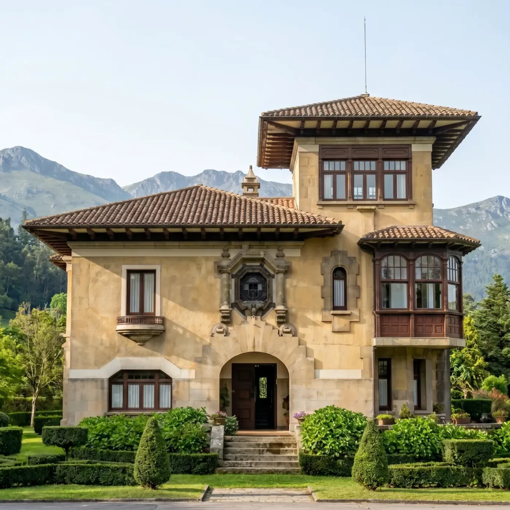 fachada casona indianos en asturias1 | jardinesconestiloes Fachada Casona Indianos En Asturias1 El Legado De Los Sentidos La Emoción Del Jardín Indiano