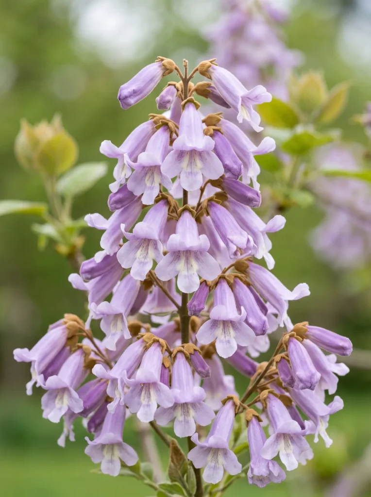 Flor De Paulownia Tomentosa Paulownia Tomentosa El Árbol Kiri Y La Arquitectura Rápida Del Paisaje