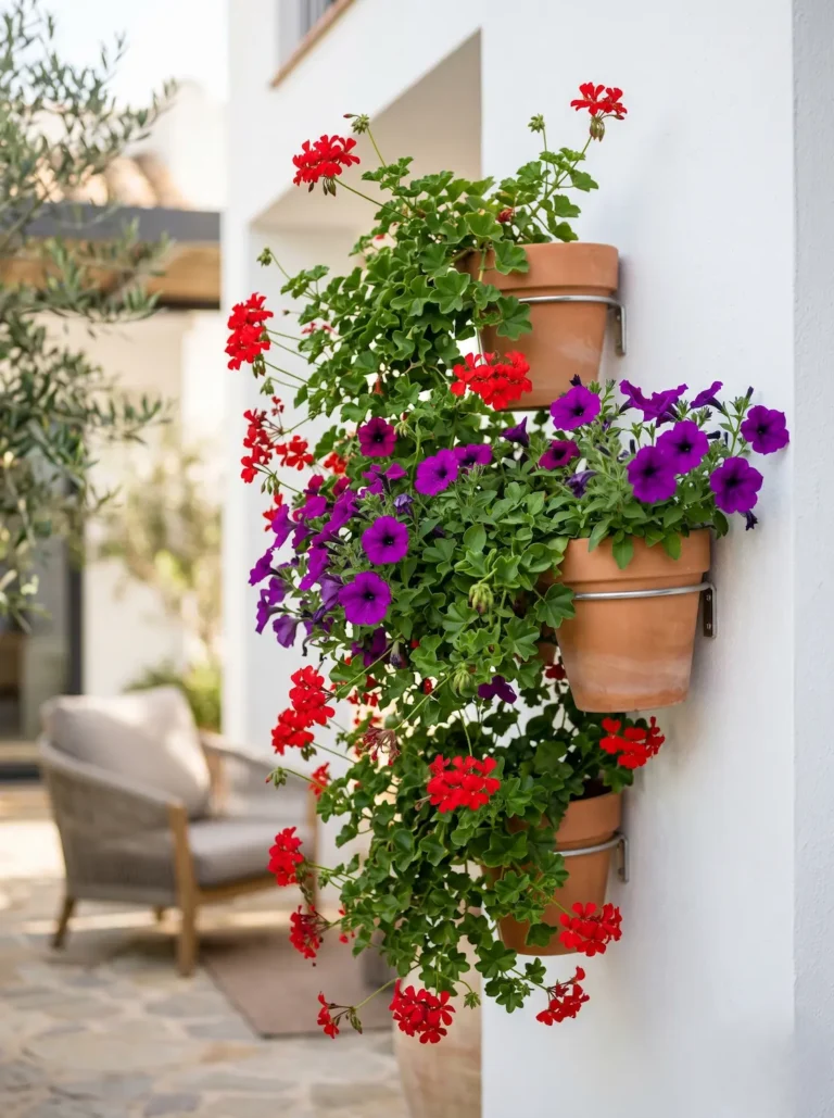Geranio Gitanilla Y Petunias Plantas Para Patio Andaluz La Selección Botánica Para Un Diseño De Excelencia