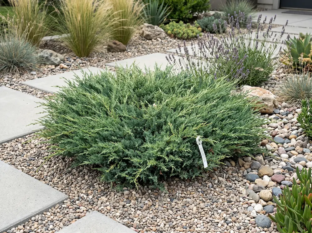 juniperus andorra compacta en jardín | jardinesconestiloes Juniperus Andorra Compacta En Jardín Juniperus Horizontalis andorra Compacta La Fluidez Del Relieve Y El Tapiz Invernal'Andorra Compacta' de porte rastrero, mostrando su integración paisajística en formato vivero.
