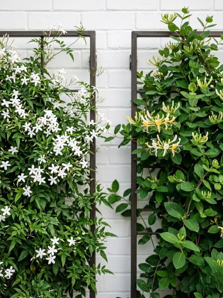 madreselva y jazmín | jardinesconestiloes Madreselva Y Jazmín Plantas Para Patio Andaluz La Selección Botánica Para Un Diseño De Excelencia