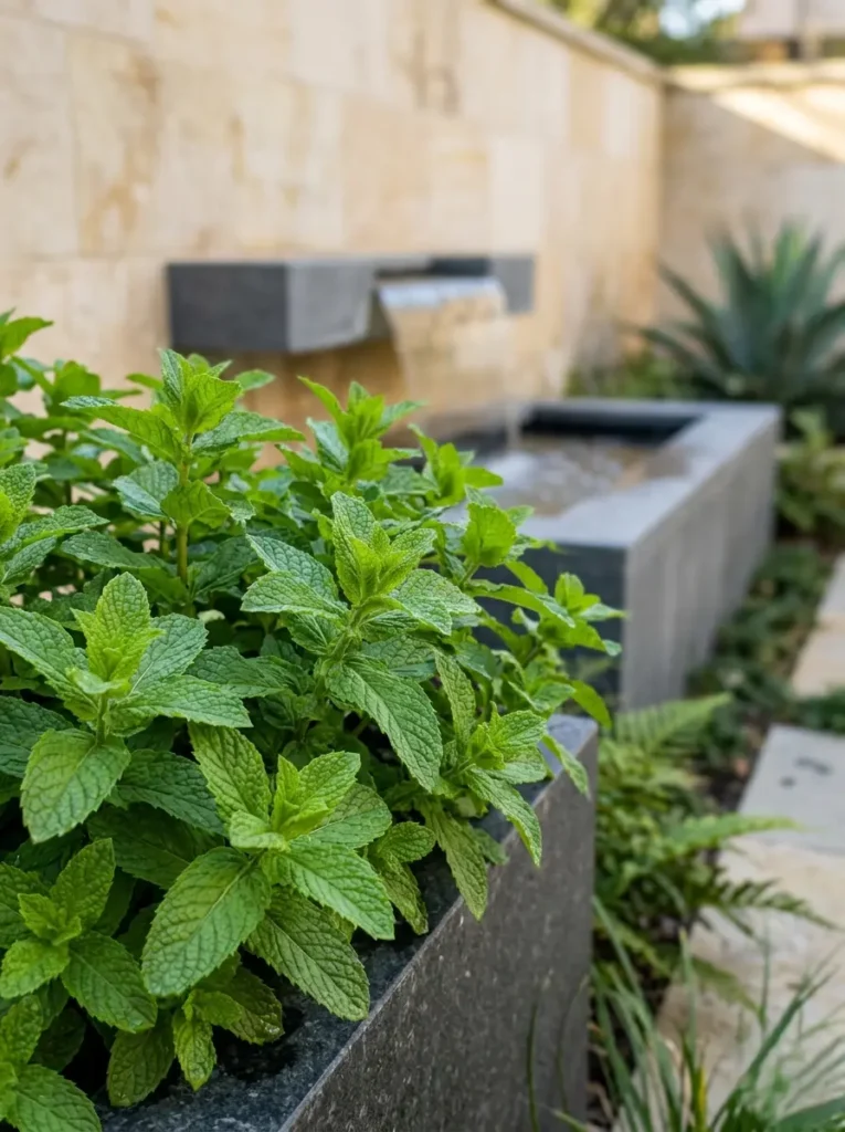Mentha Spicata En Maceta Cuadrada El Despertar De Mayo Planificación Botánica E Integración Paisajística