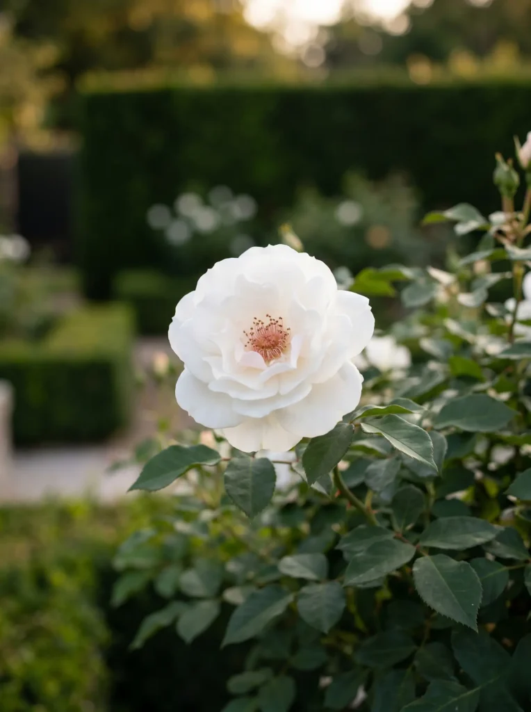 rosa margaret merril | jardinesconestiloes Rosa Margaret Merril La Escultura Lumínica Diseño Cuidado Con Rosales Blancos En Paisajismo Contemporáneo