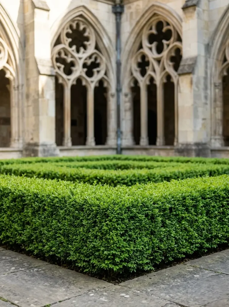 Seto Bajo De Boj En Claustro Estilo Gótico El Claustro De San Juan De Los Reyes La Geometría Del Silencio