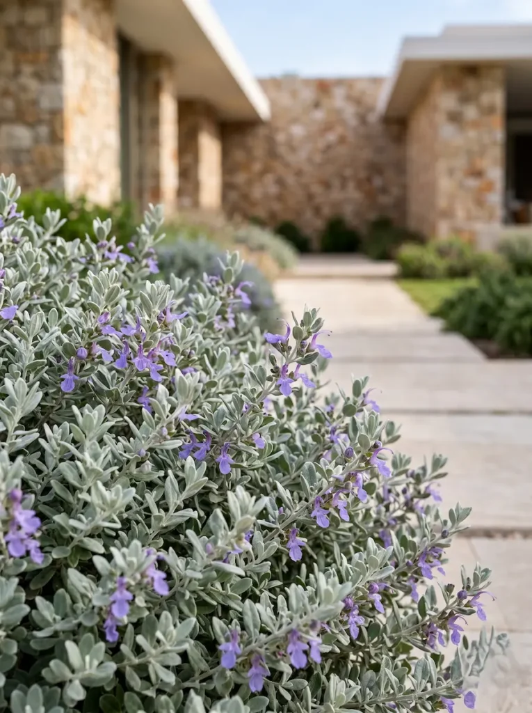 teucrium primerplano | jardinesconestiloes Teucrium Primerplano El Reflejo Plateado Luz Y Textura En El Paisaje