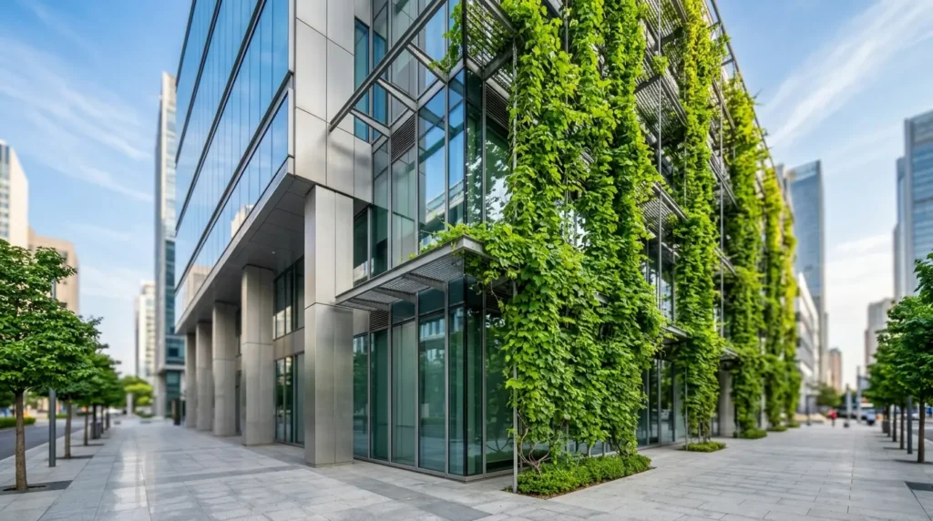 Trepadora En Fachada Edificio De Oficinas La Termodinámica Del Paisaje El Valor Bioclimático De La Especie Caducifolia