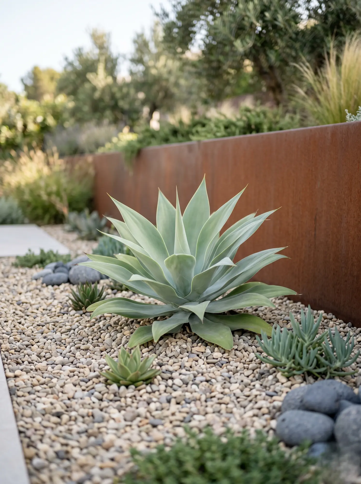 Agave Attenuata Jardines De Grava Y Cactus Ideas Modernas Y Atractivas Sin Riego Diario