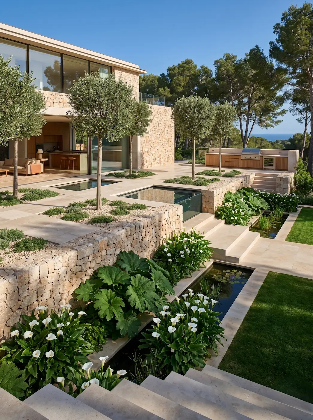 Darmera peltata y Zantedeschia aethiopica | jardinesconestiloes Darmera Peltata Y Zantedeschia Aethiopica El Jardín Anfibio Arquitectura Vegetal En Terrenos Encharcados
