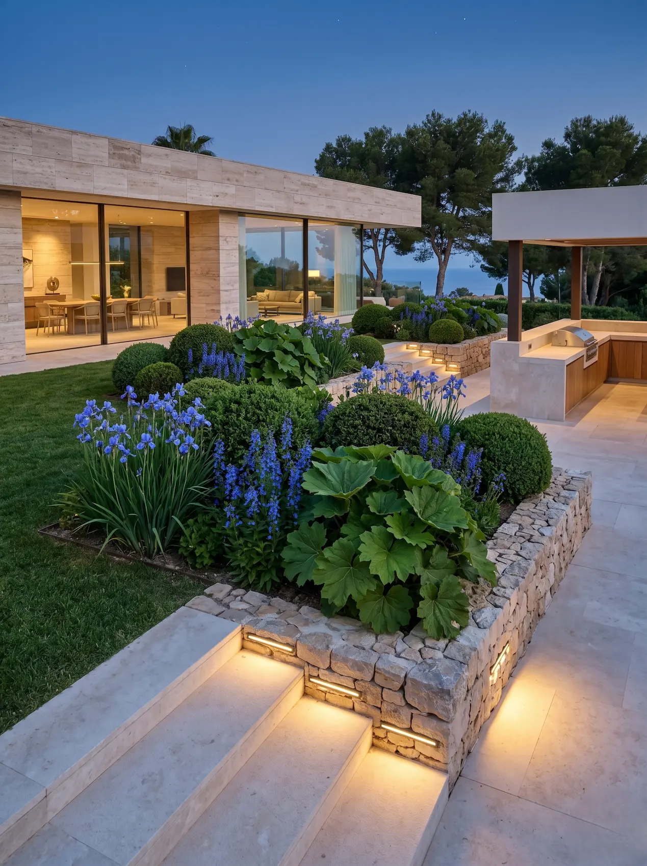 Iris sibirica y Lobelia siphilitica | jardinesconestiloes Iris Sibirica Y Lobelia Siphilitica El Jardín Anfibio Arquitectura Vegetal En Terrenos Encharcados