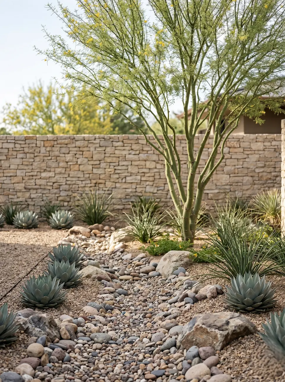 Palo verde y rio seco | jardinesconestiloes Palo Verde Y Rio Seco Técnicas Avanzadas De Captación De Agua De Lluvia Y Diseño De Aljibes En El Paisajismo Del Desierto