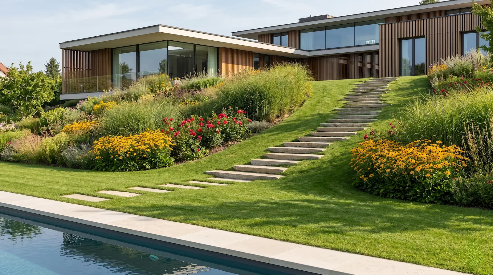 desniveles 3 | jardinesconestiloes Desniveles 3 Ingeniería Topográfica Y Transición Botánica La Resolución De Desniveles En La Arquitectura Contemporánea