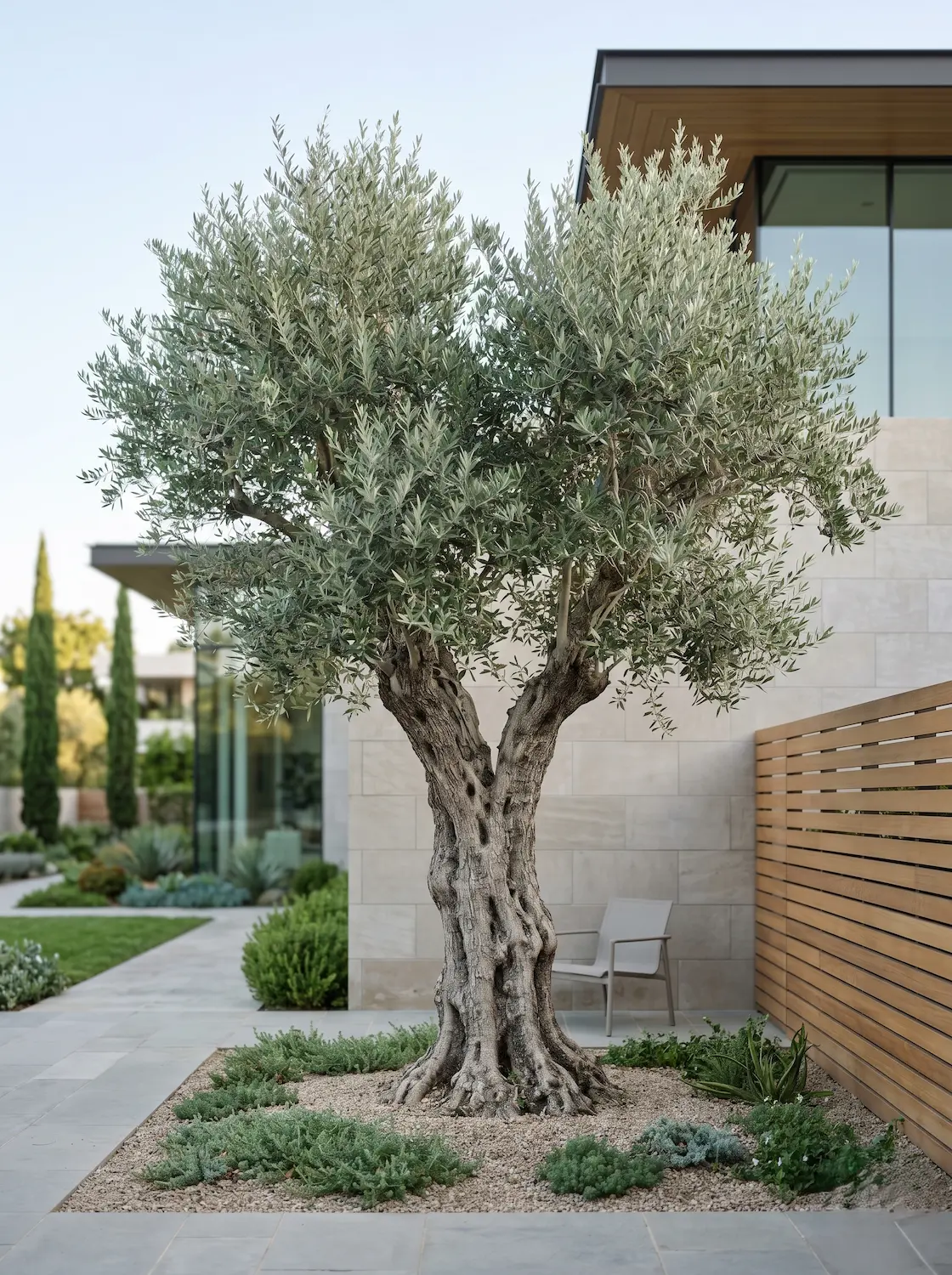 olivo jardin toscano moderno | jardinesconestiloes Olivo Jardin Toscano Moderno Reinterpretación Moderna Del Paisajismo Toscano Líneas Purificadas Y Materia Noble