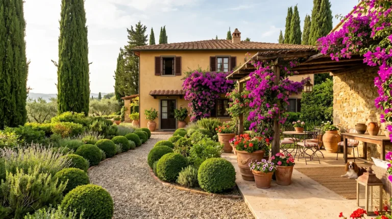 Panoramica Jardin Toscano El Auténtico Jardín Toscano Materiales Nobles Geometría Clásica Y Vida Al Aire Libre