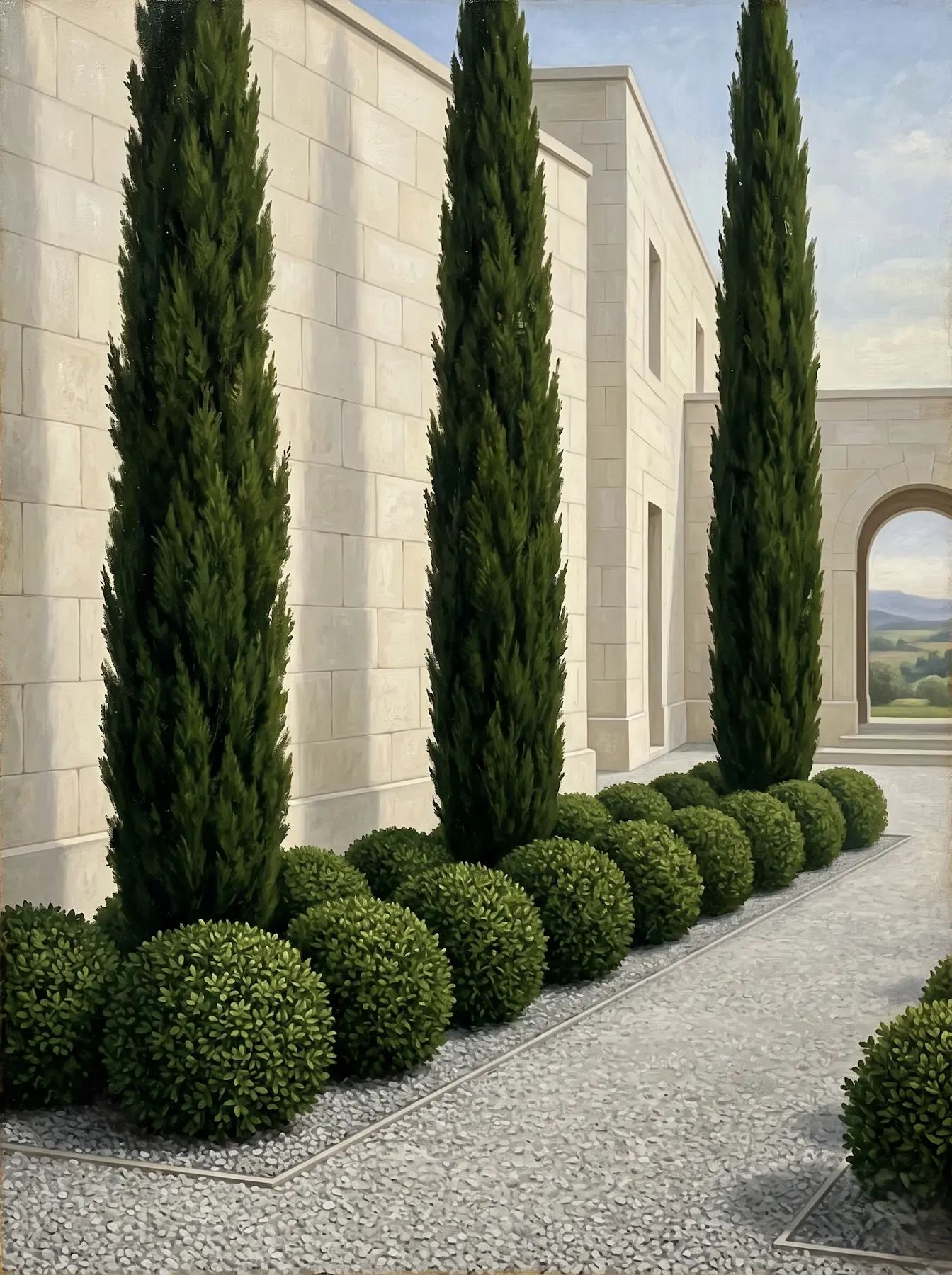Pintura Jardín Renacentista Clásico El Paisaje En El Lienzo Geometría Luz Y Composición Botánica En El Arte Universal