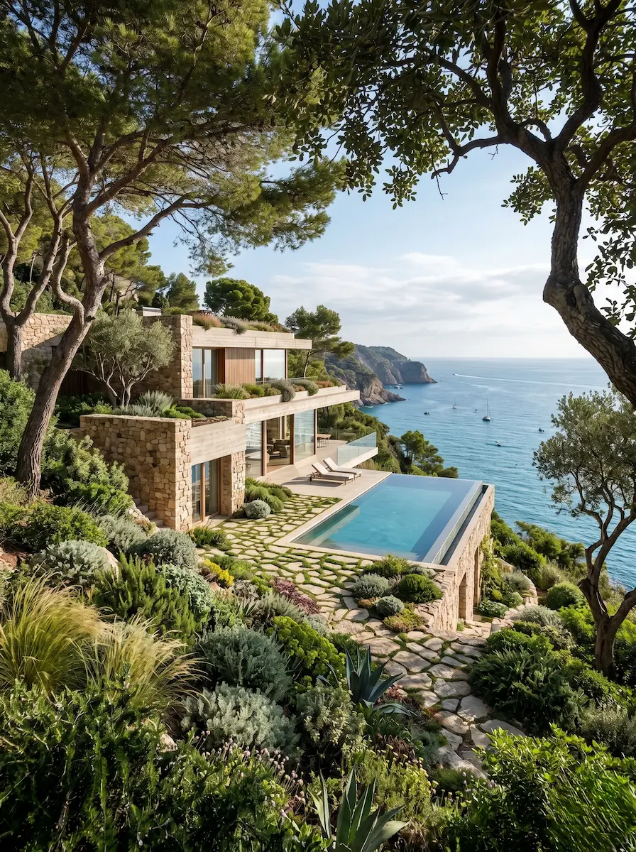 villa escalonada de alto standing | jardinesconestiloes Villa Escalonada De Alto Standing Paisajismo Costero Arquitectura Viento Y Matrices Botánicas Frente Al Mar
