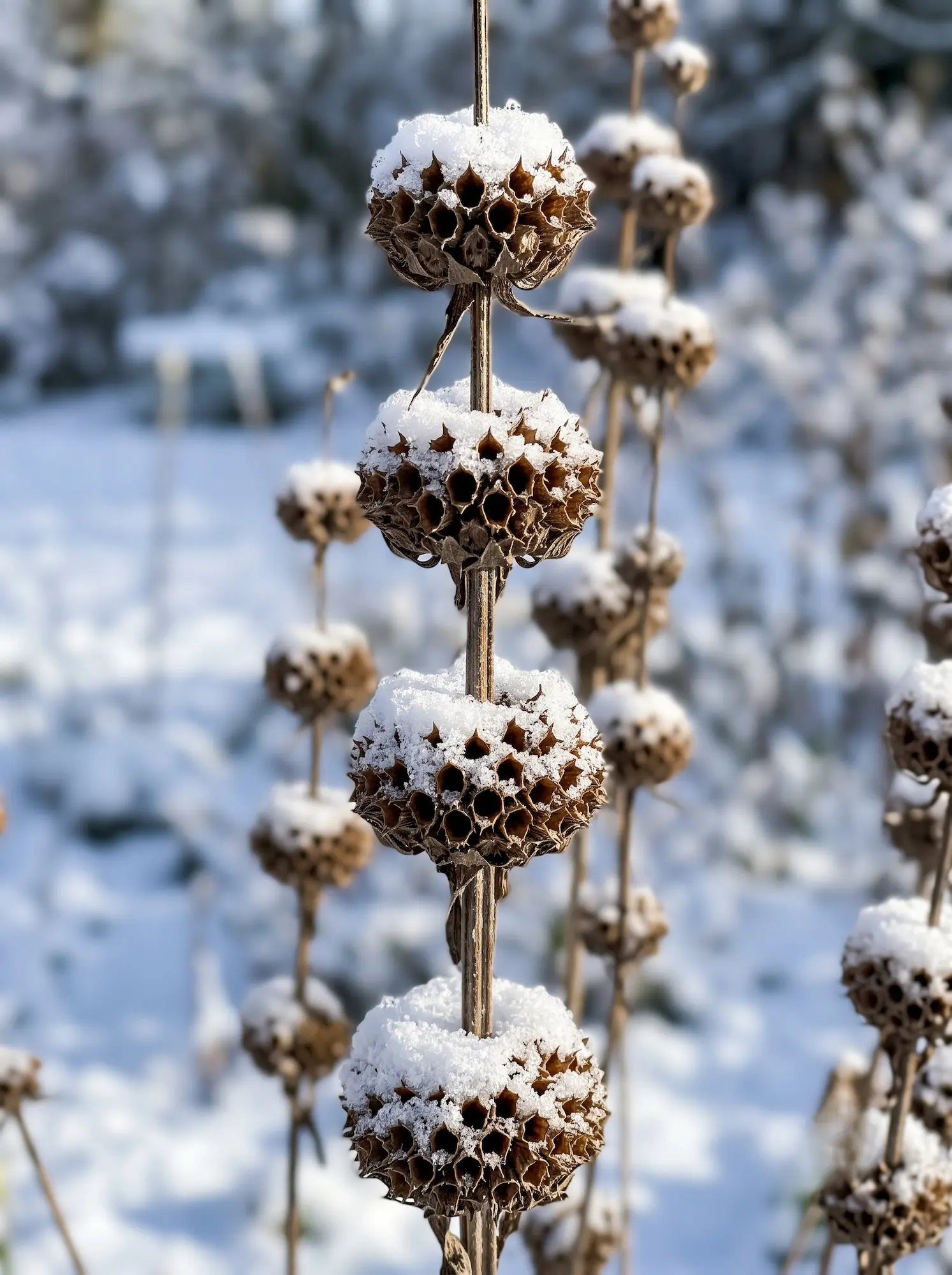 Phlomis russeliana | jardinesconestiloes Phlomis Russeliana La Cuarta Estación La Escultura Del Declive Y El Esqueleto Invernal