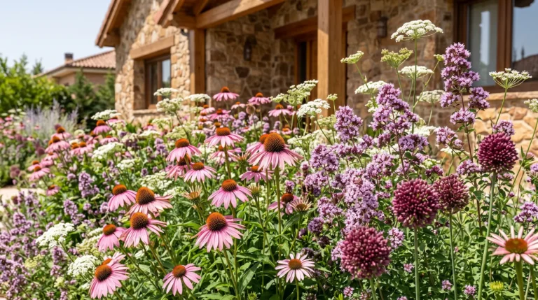 Combinacion Jardin Aromatico Jardín Aromático Y Vibrante Equinácea Orégano Anís Y Allium