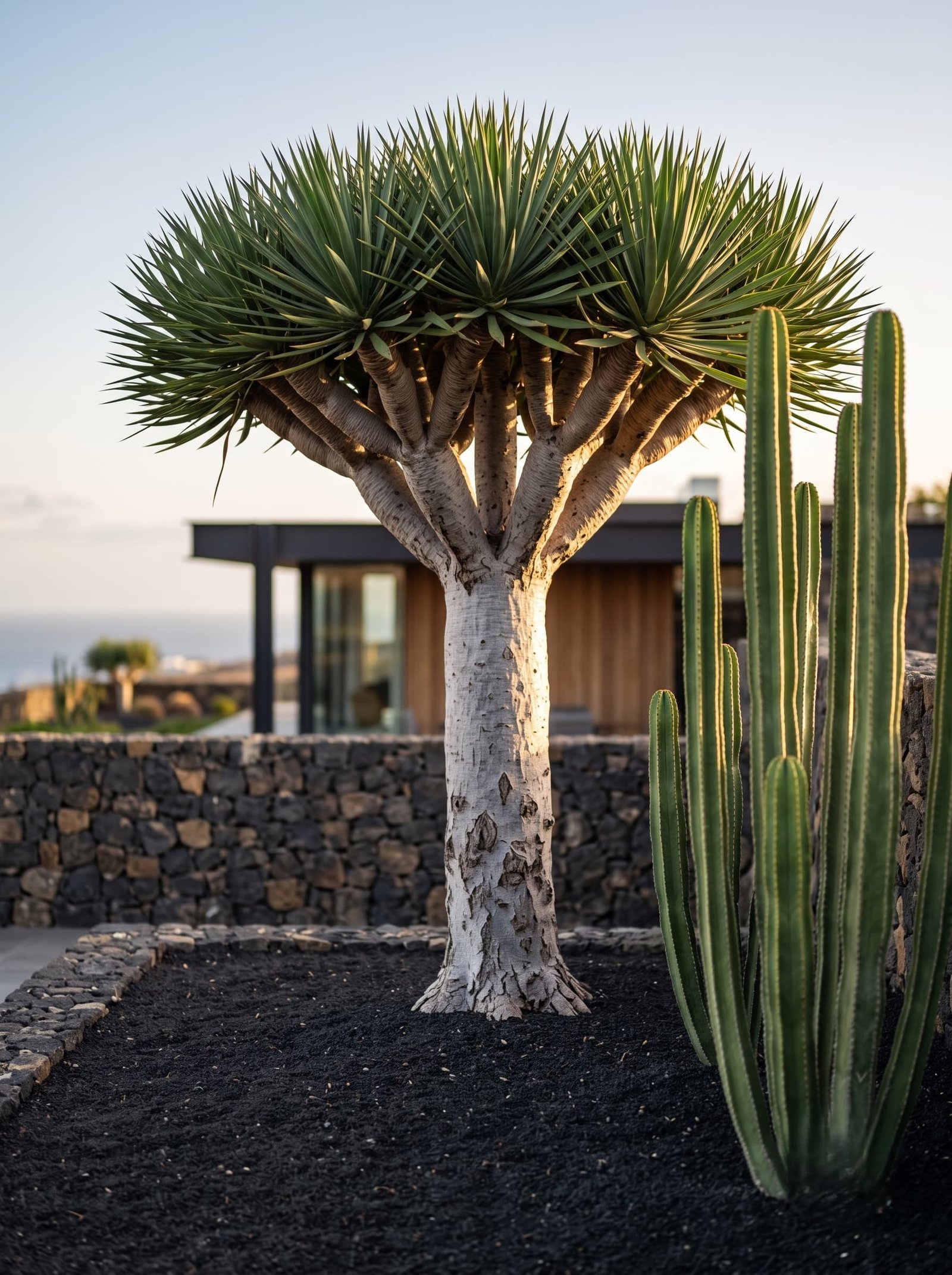 Drago Y Cardon En La Gomera Jardín Volcánico Costero Resiliencia Y Geometría Endémica