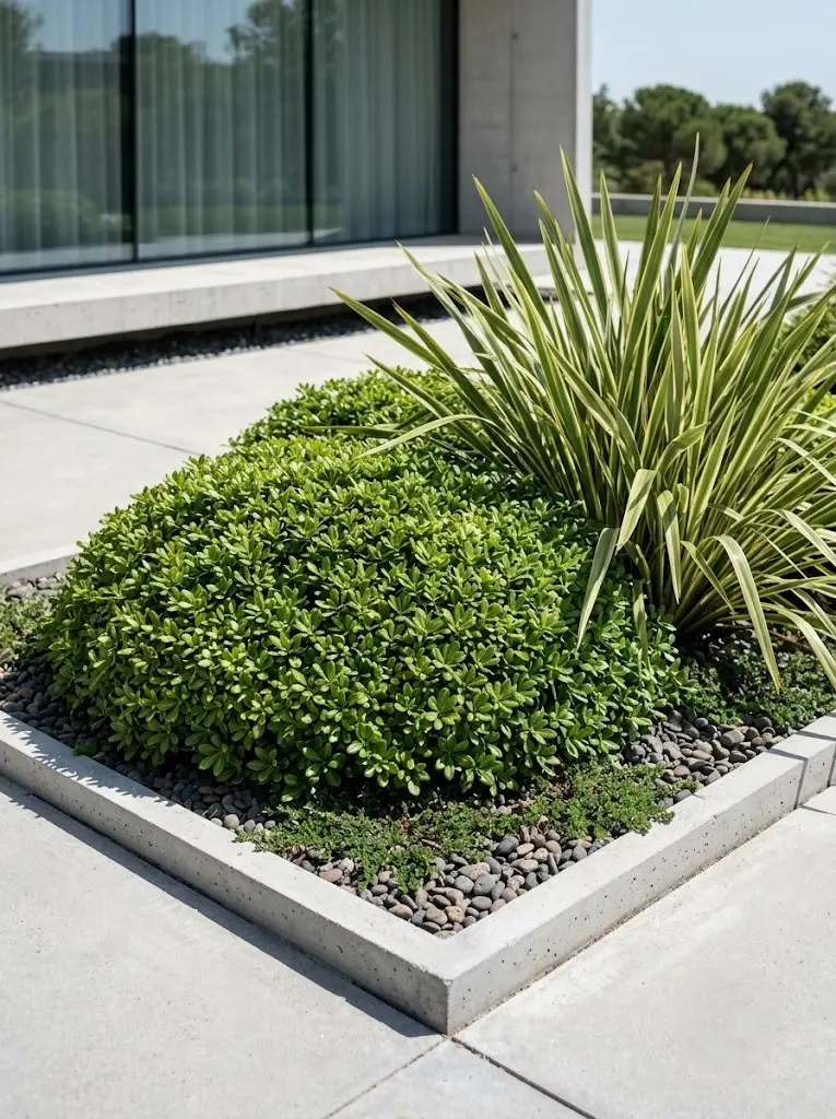 formio variegata y pitosporo tob nana1 | jardinesconestiloes Formio Variegata Y Pitosporo Tob Nana1 Volumetría Orgánica Y Verticalidad Arquitectura Vegetal Con Pitosporo Y Ciprés