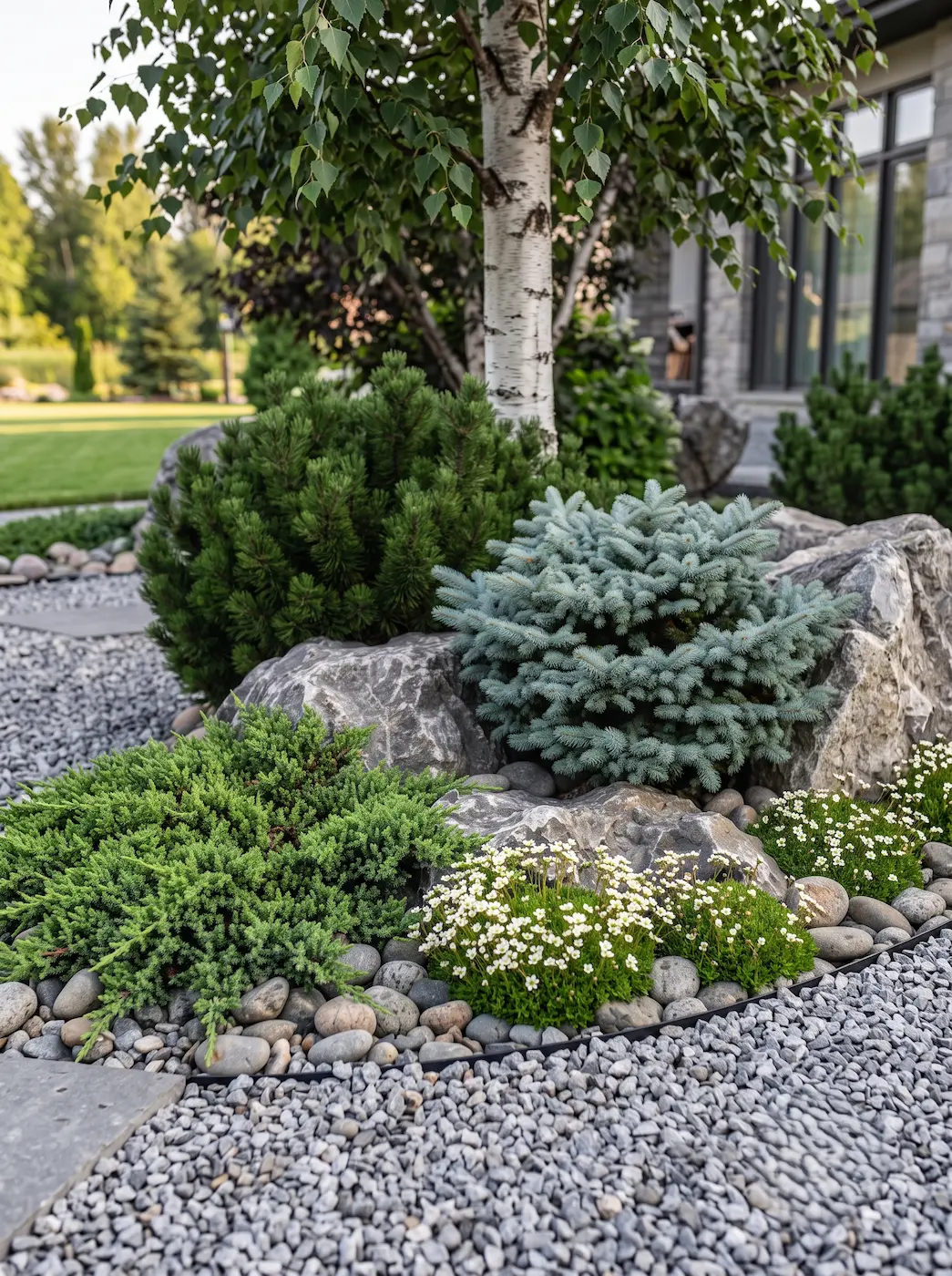 juniperus procumbens nana y saxifraga | jardinesconestiloes Juniperus Procumbens Nana Y Saxifraga El Nuevo Jardín Mineral Tensión Geológica Y Cromatismo Profundo