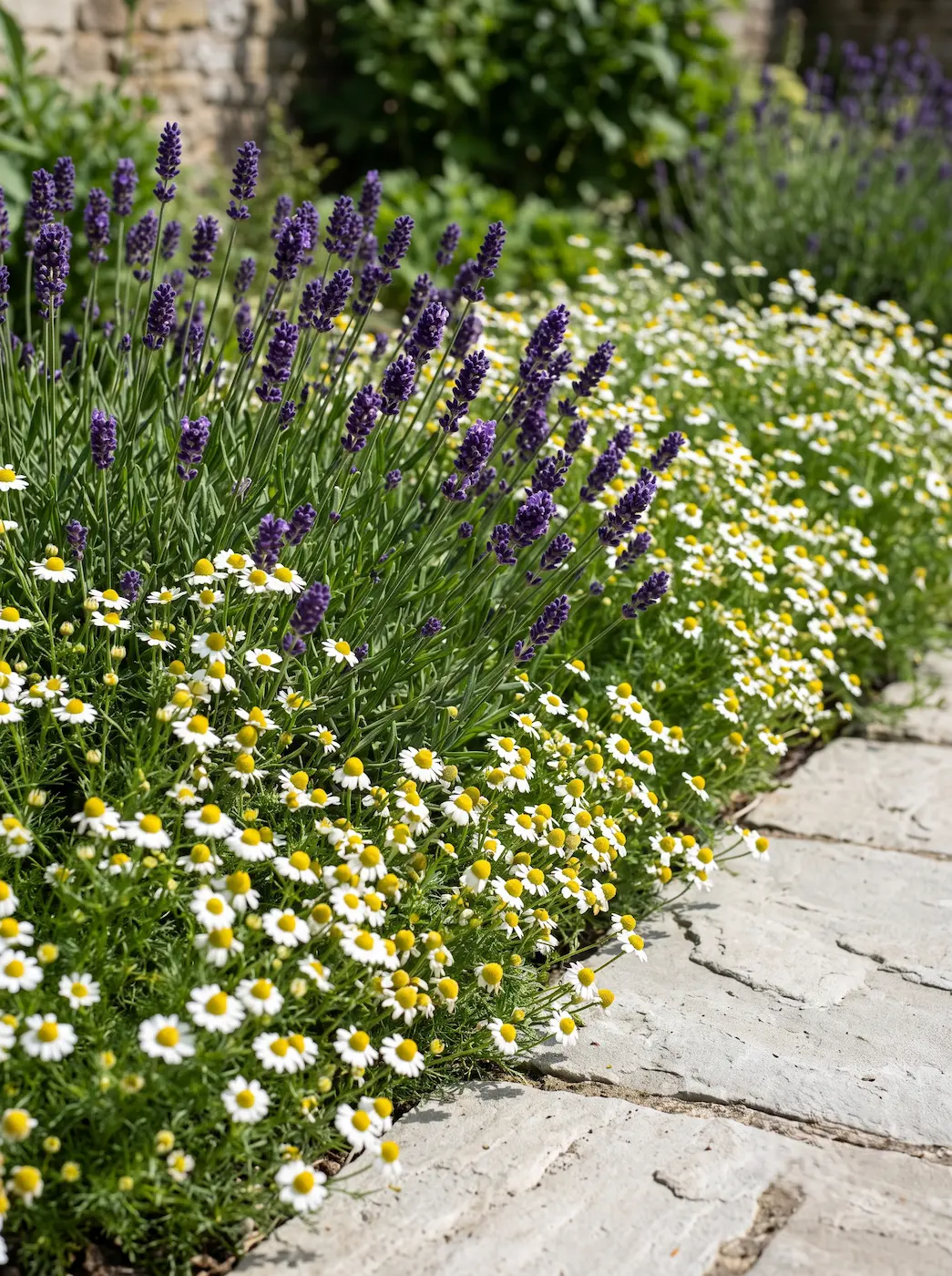 lavanda y camomila | jardinesconestiloes Lavanda Y Camomila El Jardín Sanador Arquitectura Floral Y Bienestar Sobre Piedra Natural