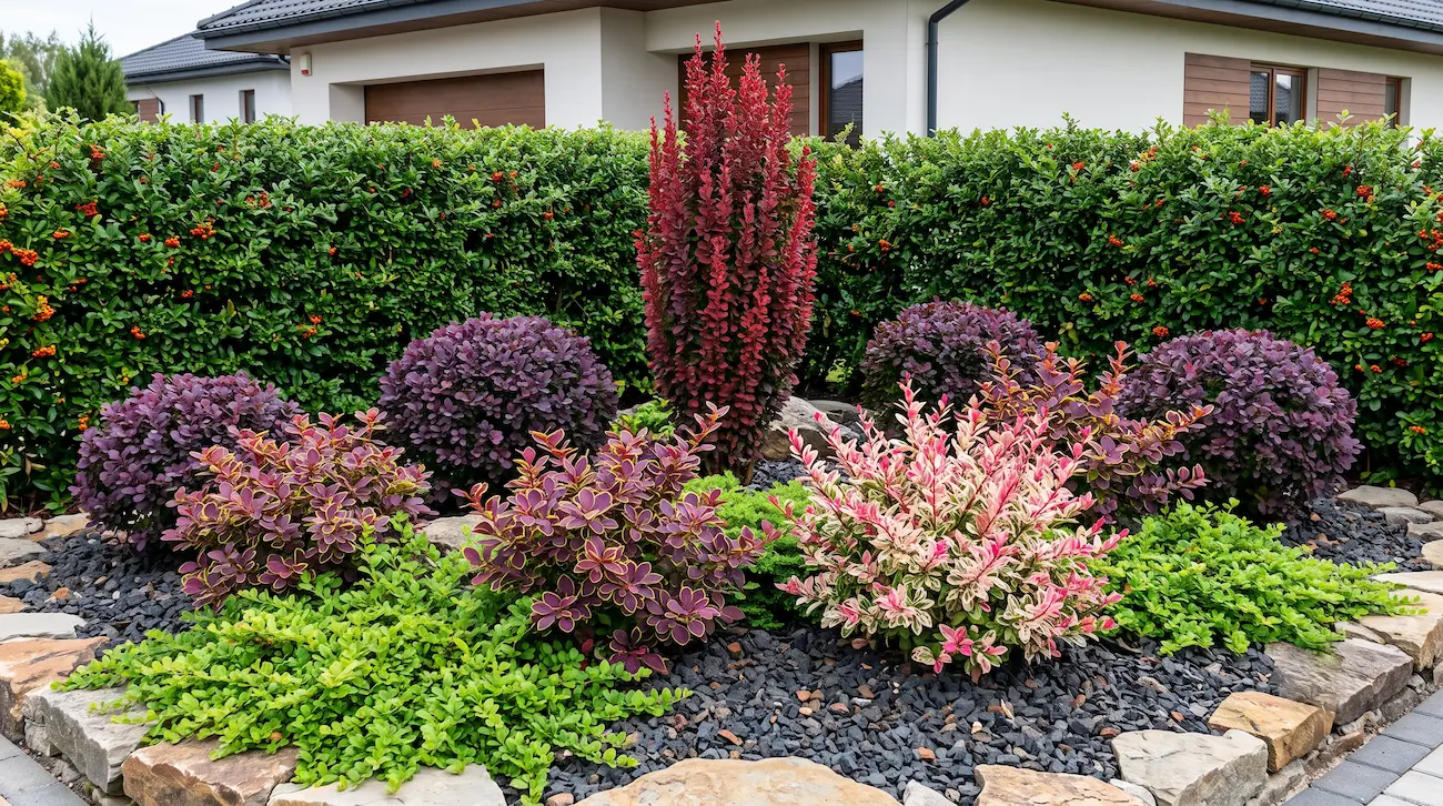 macizo de berberis en variedades portada | jardinesconestiloes Macizo De Berberis En Variedades Portada Arquitectura Defensiva La Sinfonía Cromática En Berberis Y Pyracantha