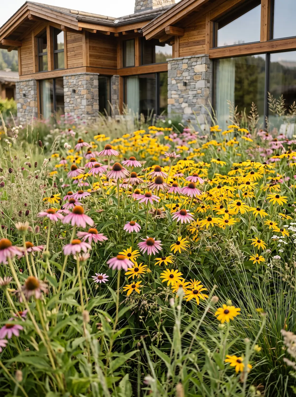 Choque cromático de Rudbeckia amarilla y Echinacea purpurea | jardinesconestiloes Choque Cromático De Rudbeckia Amarilla Y Echinacea Purpurea Inicio