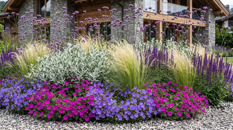 Composición Maestra Geranium Stipa Cistus Verbena Y Salvia El Tapiz Mediterráneo En Movimiento Cistus Gramíneas Y Acentos Púrpuras