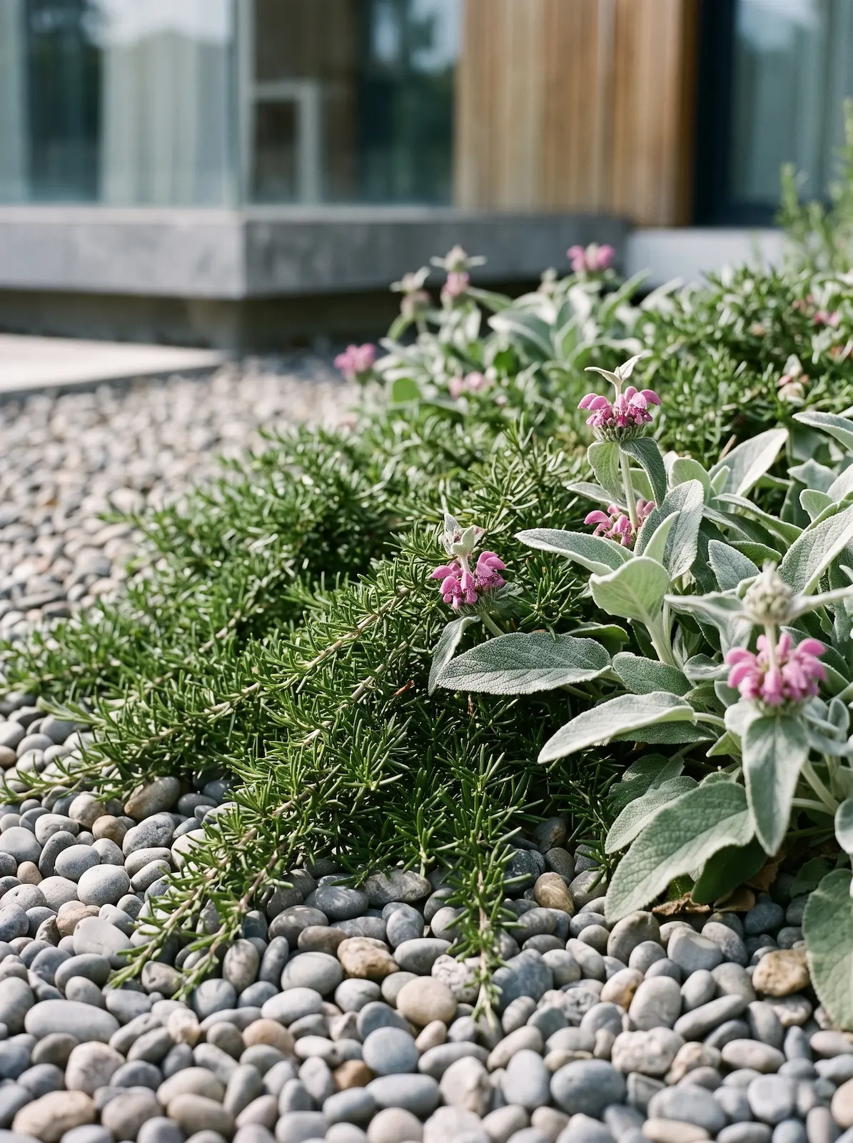 Grevillea Juniperina Y Phlomis Purpurea El Fuego Arquitectónico Verticalidad Exótica Y Fricción Estructural