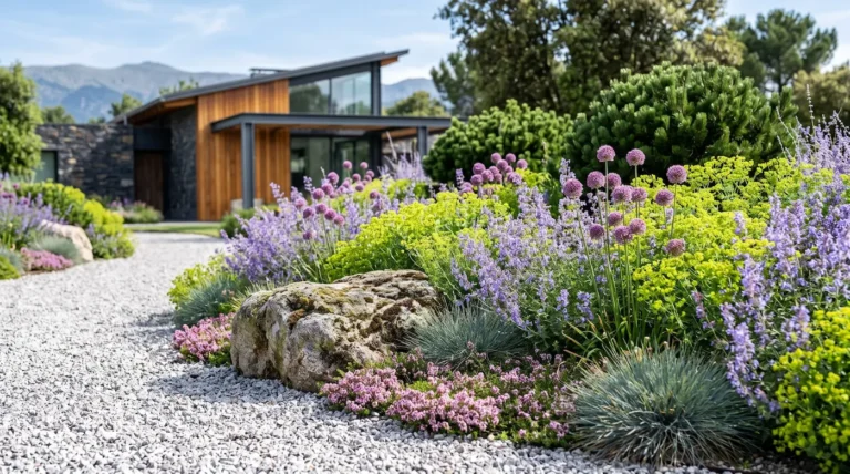 Macizo De Estilo Serrano Con Pinus Mugo Festuca Y Nepeta El Eco De La Sierra Granito Pinus Mugo Y Naturalismo Serrano
