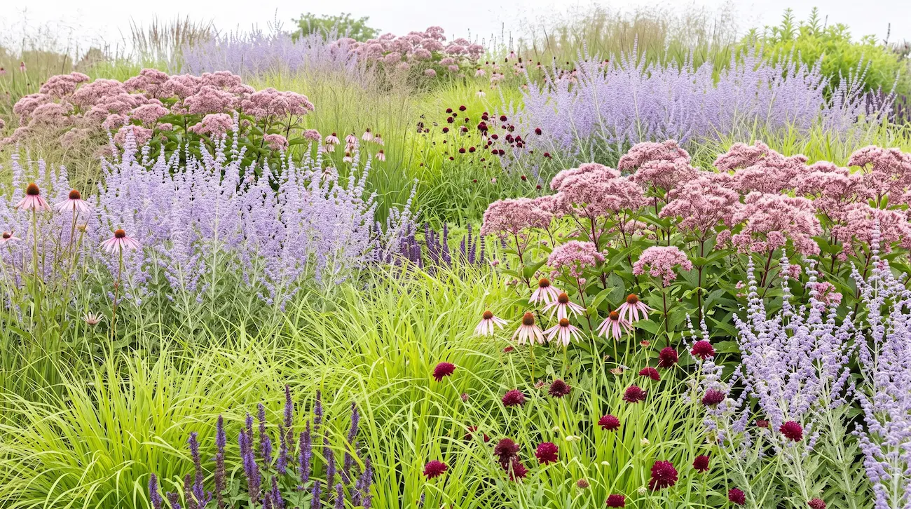 Macizo De Veronicastrum Con Otras Gramíneas Y Vivaces Veronicastrum En El Paisajismo Contemporáneo Arquitectura Variedades Y Ritmo Vertical