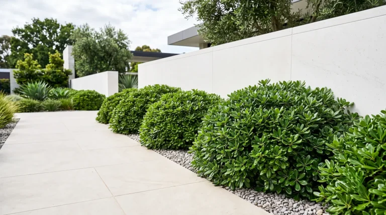 Pitosporum Tobira Nana Cabecera Pitosporo Enano pittosporum Tobira nana El Volumen Esférico Perfecto Para El Jardín Estructural