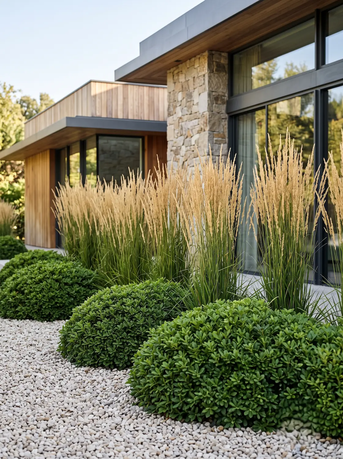 pitosporum tobira nana y calamagrostis karl f | jardinesconestiloes Pitosporum Tobira Nana Y Calamagrostis Karl F El Contraste Estructural La Sinfonía Mineral En Pitosporo Y Salvia
