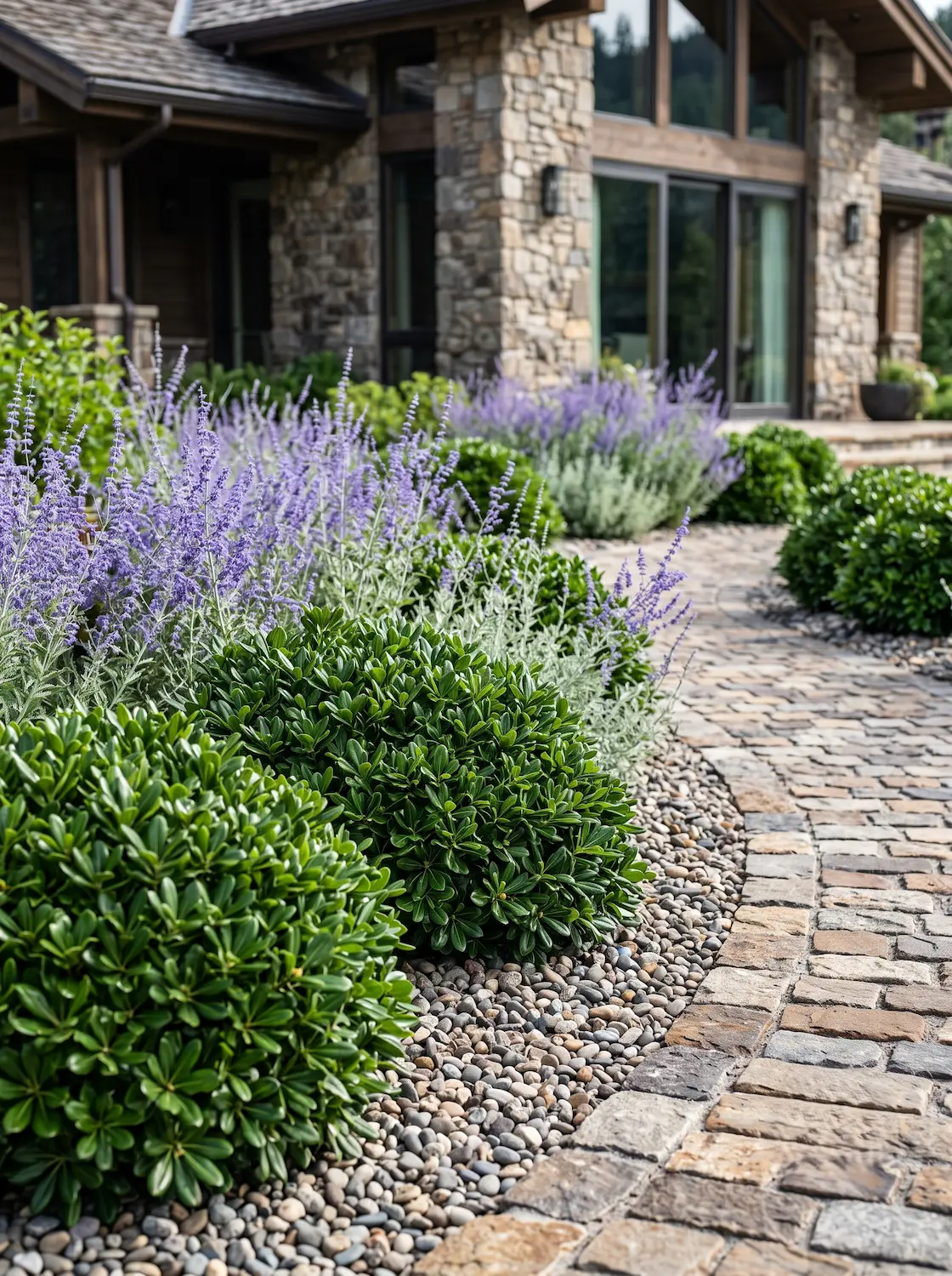 pitosporum tobira nana y salvia yongii | jardinesconestiloes Pitosporum Tobira Nana Y Salvia Yongii El Contraste Estructural La Sinfonía Mineral En Pitosporo Y Salvia