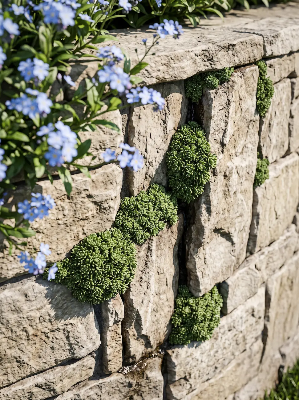 saxifraga entre piedra | jardinesconestiloes Saxifraga Entre Piedra Tectónica De La Sombra La Escultura Vegetal Sobre Piedra Semicircular